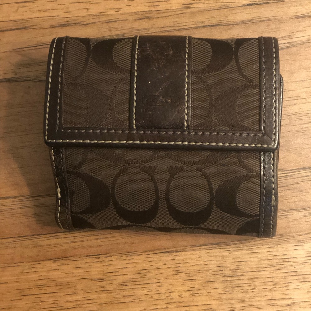 Used Coach brown wallet